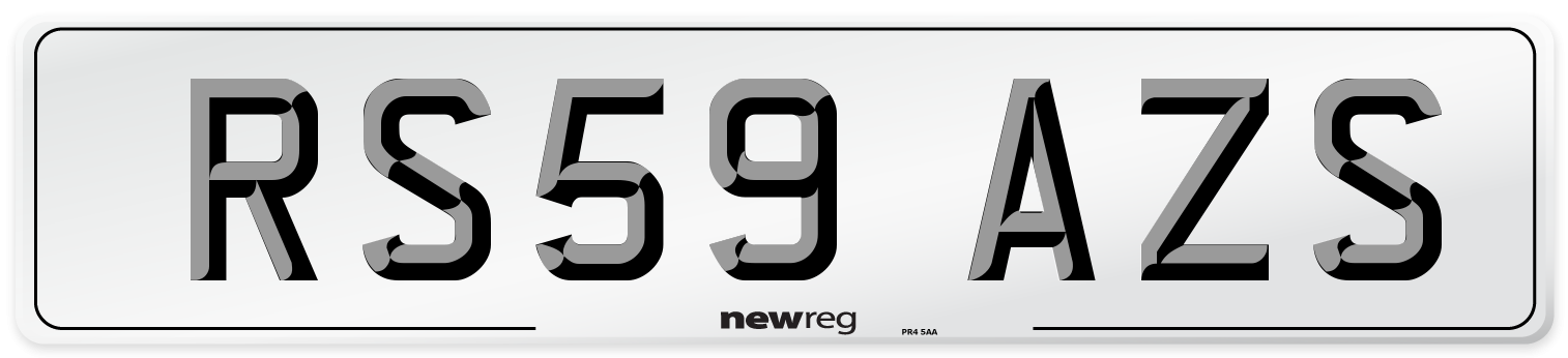 RS59 AZS Number Plate from New Reg